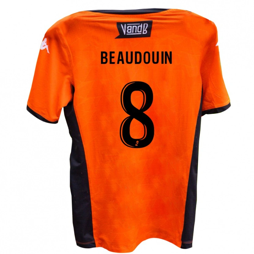 Danxen Dames Alessio Beaudouin #8 Wit Zwart Uitshirt Uittenue 2025/26 T-Shirt