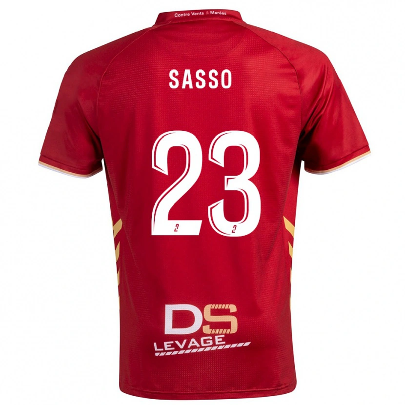 Danxen Dames Vincent Sasso #23 Bourgondisch Goud Uitshirt Uittenue 2025/26 T-Shirt