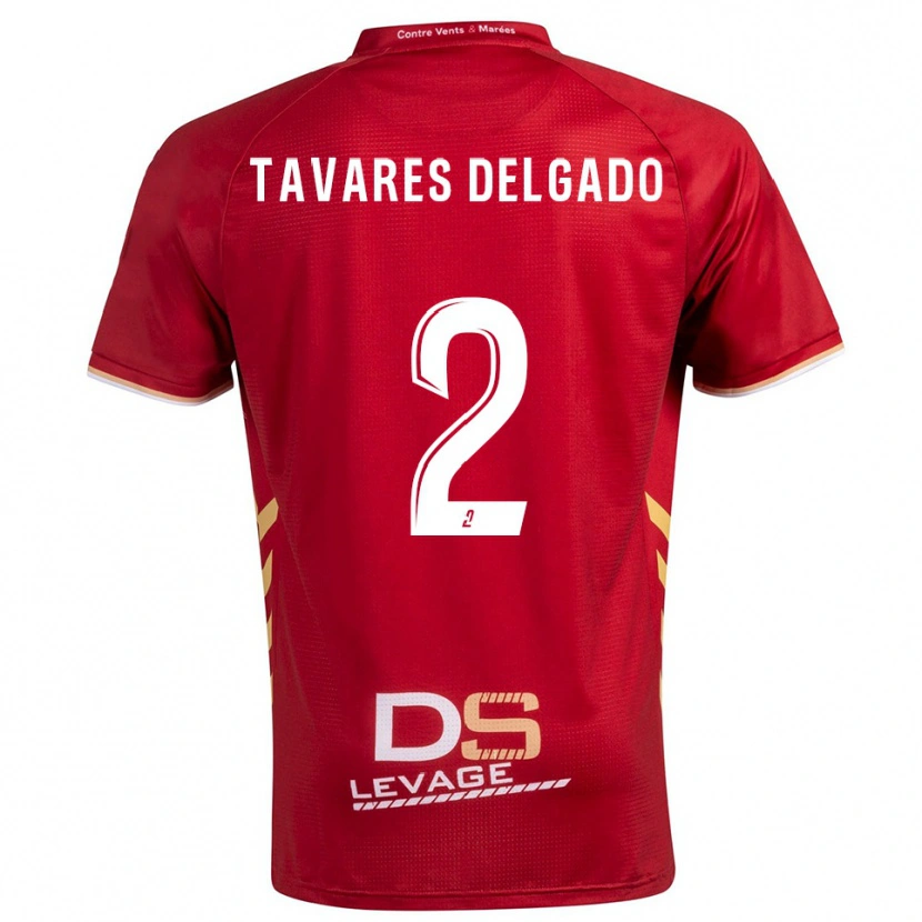 Danxen Dames Rony Tavares Delgado #2 Bourgondisch Goud Uitshirt Uittenue 2025/26 T-Shirt