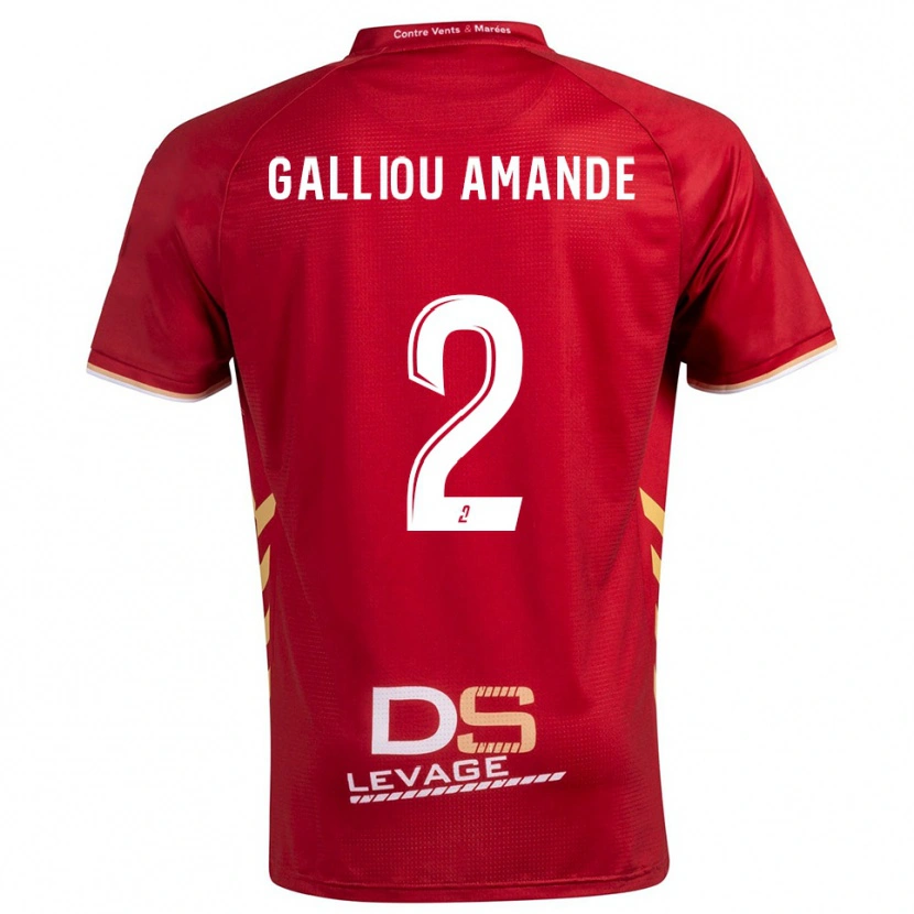 Danxen Dames Noa Galliou Amande #2 Bourgondisch Goud Uitshirt Uittenue 2025/26 T-Shirt