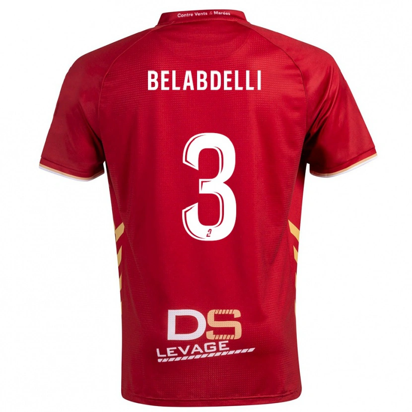 Danxen Dames Firas Belabdelli #3 Bourgondisch Goud Uitshirt Uittenue 2025/26 T-Shirt