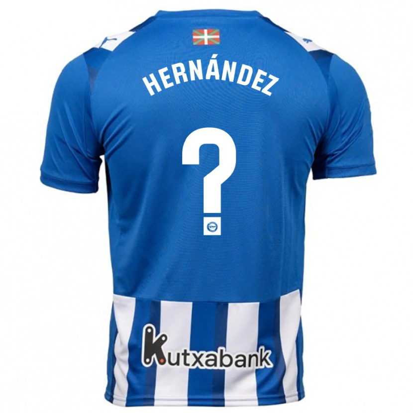 Danxen Kinderen Izei Hernández #0 Blauw Wit Thuisshirt Thuistenue 2025/26 T-Shirt