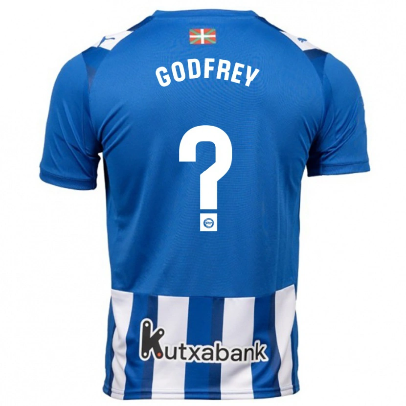 Danxen Kinderen Andrés Godfrey #0 Blauw Wit Thuisshirt Thuistenue 2025/26 T-Shirt