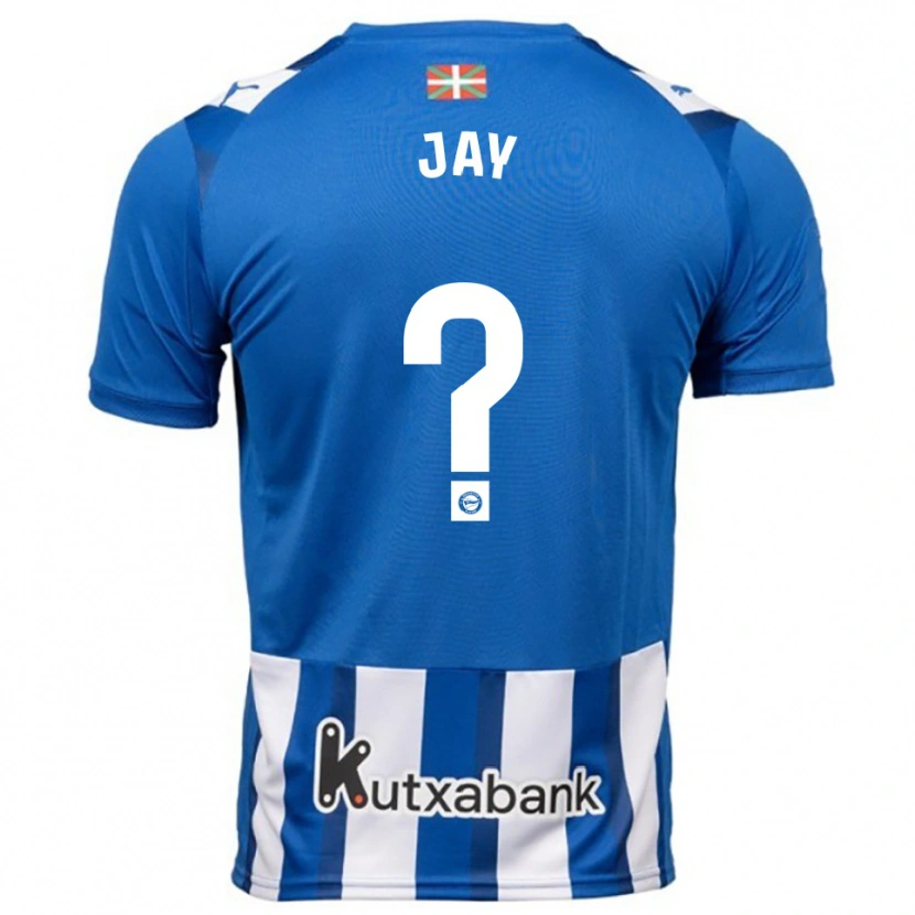 Danxen Kinderen Alejandro Jay #0 Blauw Wit Thuisshirt Thuistenue 2025/26 T-Shirt
