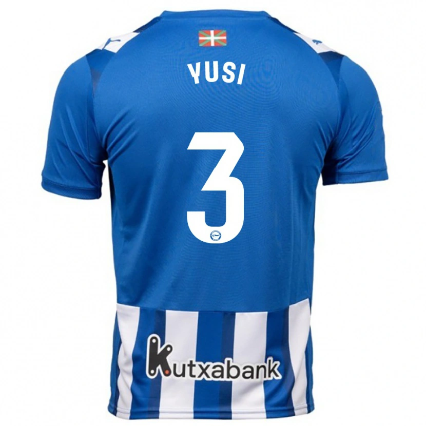 Danxen Kinderen Youssef Enríquez #3 Blauw Wit Thuisshirt Thuistenue 2025/26 T-Shirt