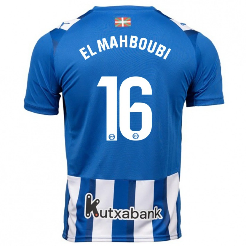 Danxen Kinderen Sami El Mahboubi #16 Blauw Wit Thuisshirt Thuistenue 2025/26 T-Shirt