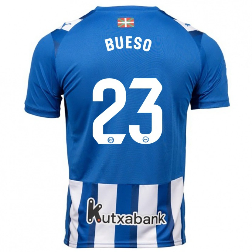 Danxen Kinderen Alejandro Bueso #23 Blauw Wit Thuisshirt Thuistenue 2025/26 T-Shirt