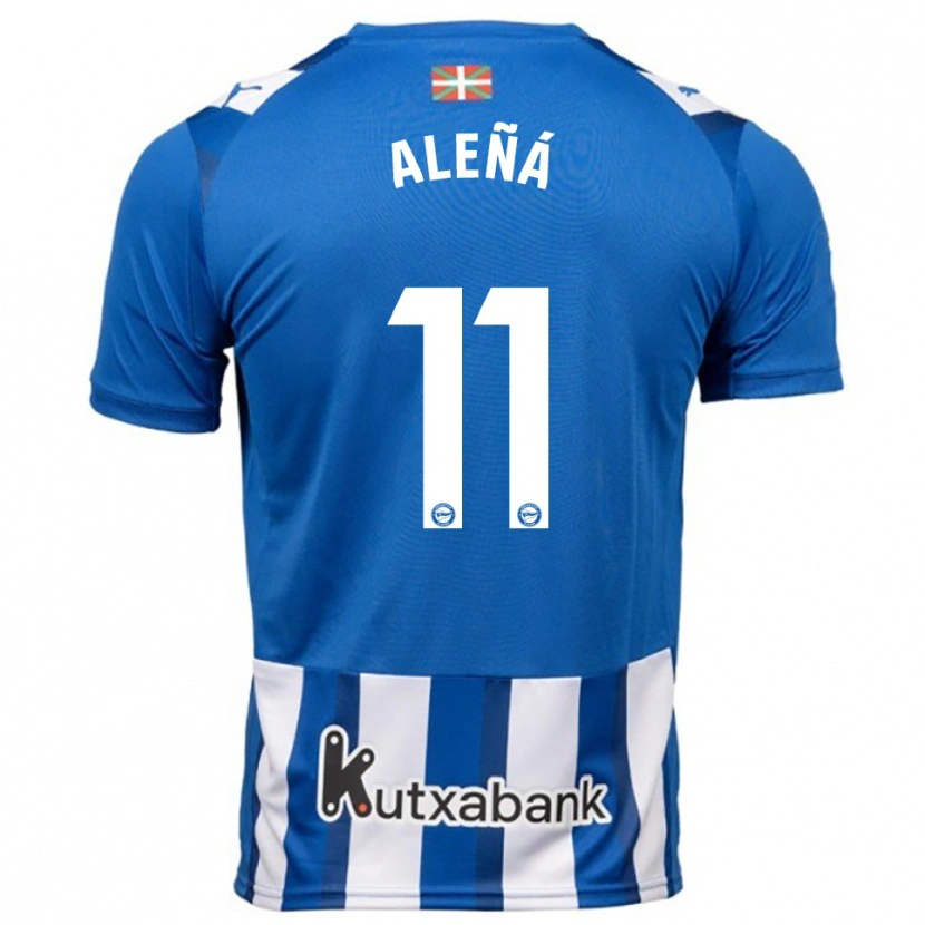 Danxen Kinderen Carles Aleñá #11 Blauw Wit Thuisshirt Thuistenue 2025/26 T-Shirt