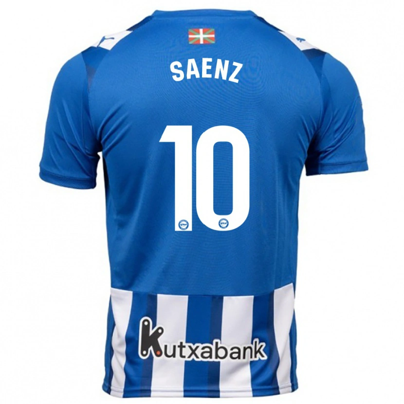 Danxen Kinderen Iñaki Saenz #10 Blauw Wit Thuisshirt Thuistenue 2025/26 T-Shirt