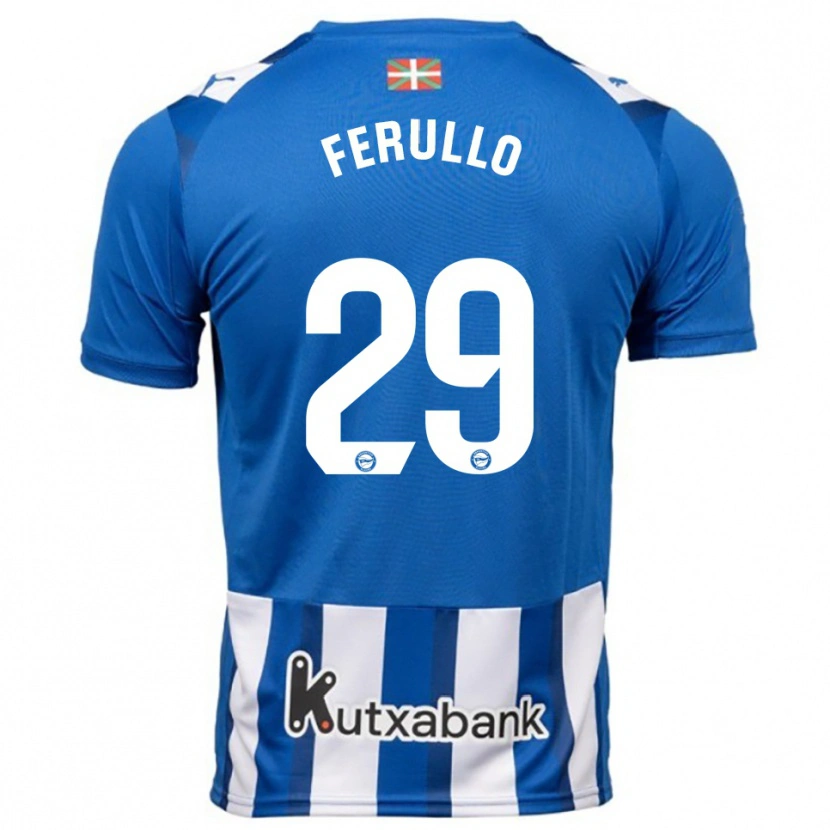 Danxen Kinderen Flavio Ferullo #29 Blauw Wit Thuisshirt Thuistenue 2025/26 T-Shirt