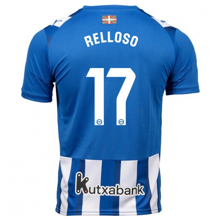Danxen Kinderen Mikel Relloso #17 Blauw Wit Thuisshirt Thuistenue 2025/26 T-Shirt