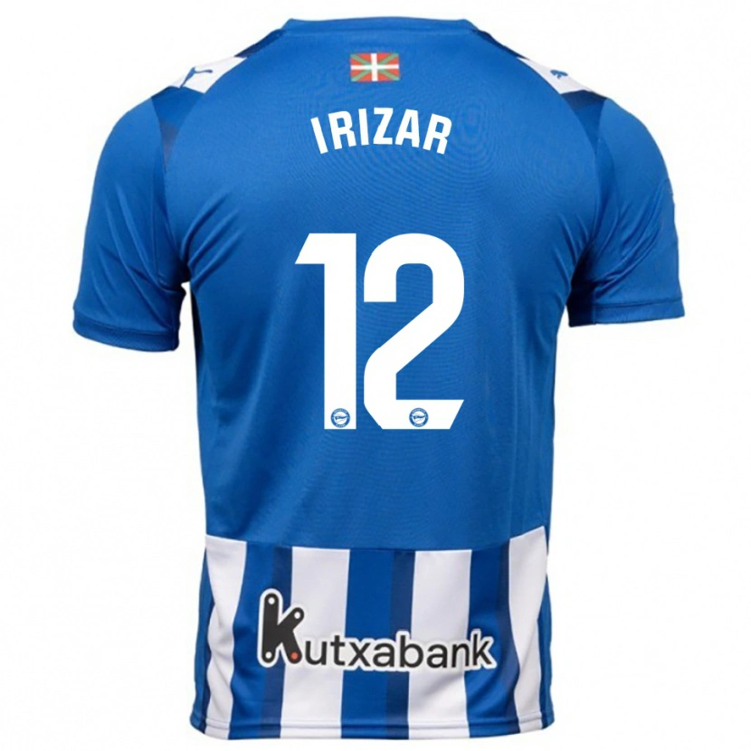 Danxen Kinderen Manex Irizar #12 Blauw Wit Thuisshirt Thuistenue 2025/26 T-Shirt