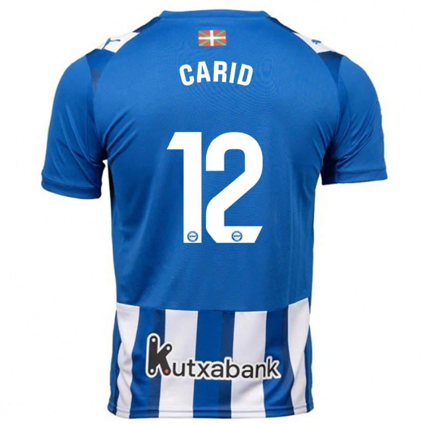 Danxen Kinderen Andrea Carid #12 Blauw Wit Thuisshirt Thuistenue 2025/26 T-Shirt