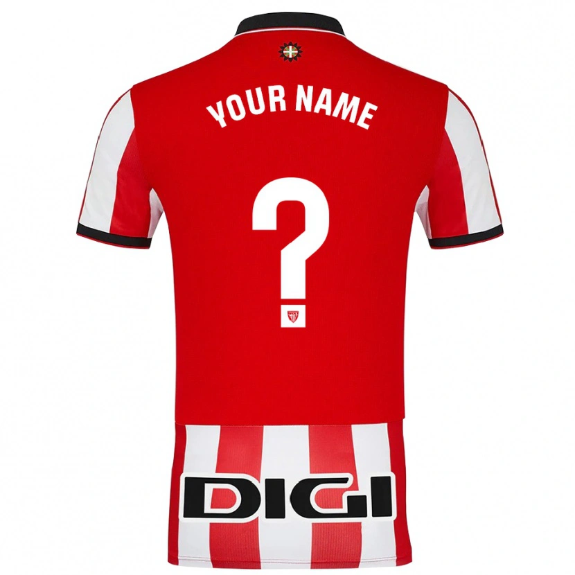 Danxen Kinderen Uw Naam #0 Rood Wit Thuisshirt Thuistenue 2025/26 T-Shirt