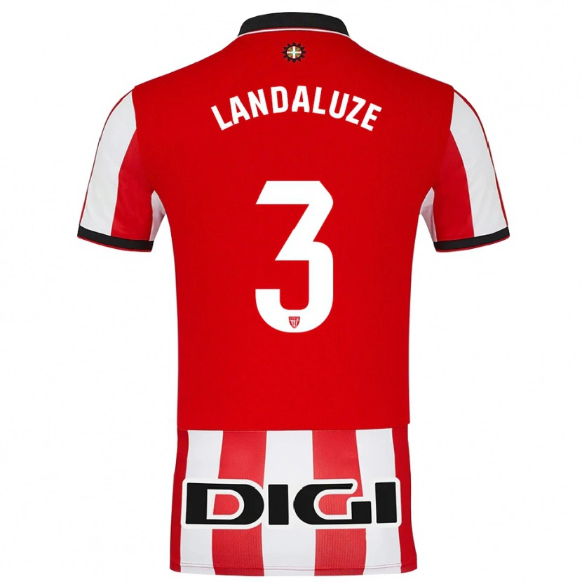 Danxen Kinderen Naia Landaluze Marquínez #3 Rood Wit Thuisshirt Thuistenue 2025/26 T-Shirt