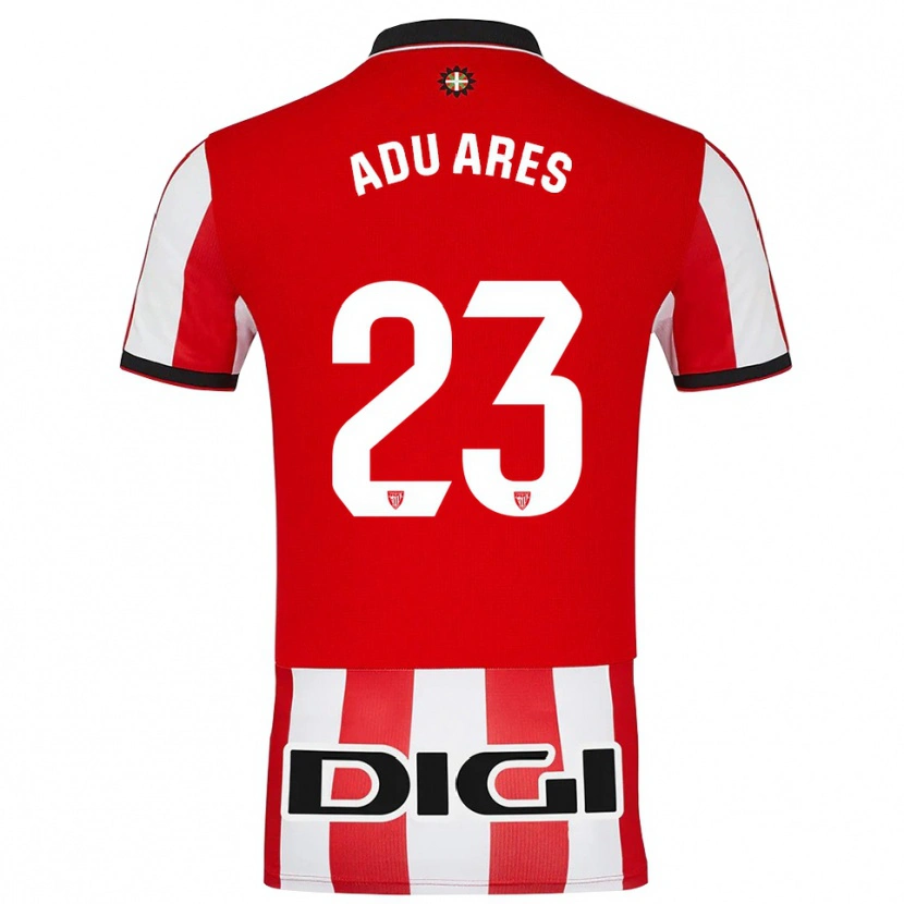 Danxen Kinderen Adu Ares #23 Rood Wit Thuisshirt Thuistenue 2025/26 T-Shirt