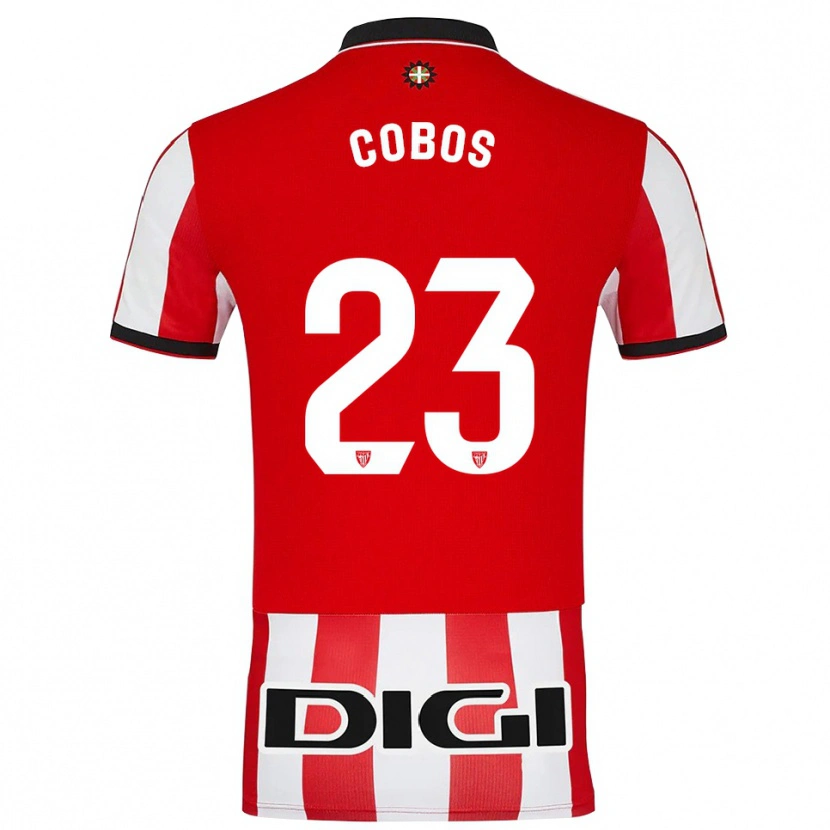 Danxen Kinderen Alain Cobos #23 Rood Wit Thuisshirt Thuistenue 2025/26 T-Shirt
