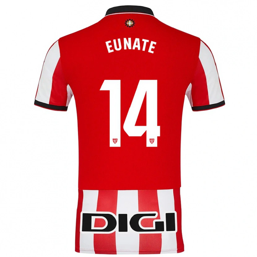 Danxen Kinderen Eunate Arraiza Otazu #14 Rood Wit Thuisshirt Thuistenue 2025/26 T-Shirt
