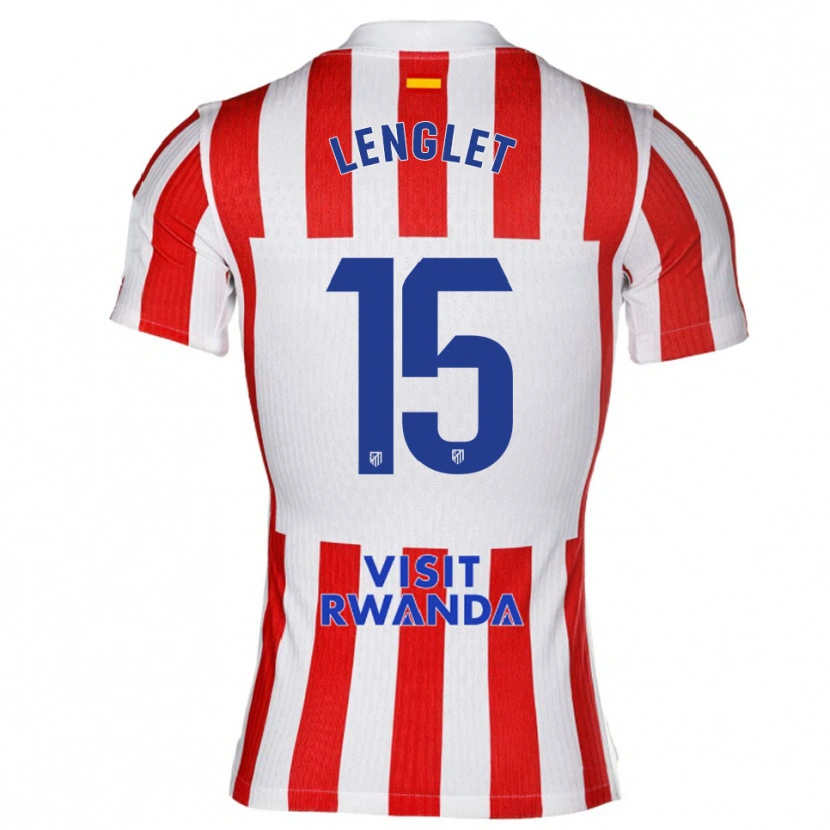 Danxen Kinderen Clément Lenglet #15 Rood Wit Thuisshirt Thuistenue 2025/26 T-Shirt