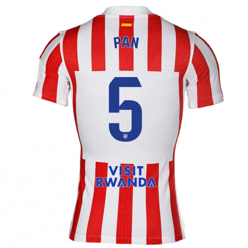 Danxen Kinderen Pablo Pan #5 Rood Wit Thuisshirt Thuistenue 2025/26 T-Shirt