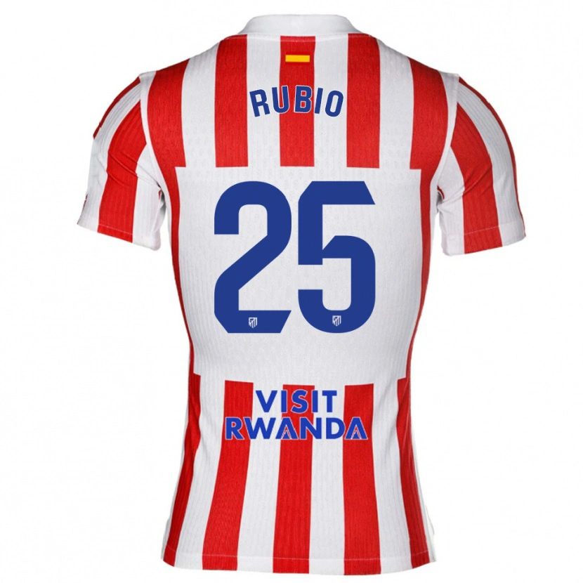 Danxen Kinderen Daniel Rubio #25 Rood Wit Thuisshirt Thuistenue 2025/26 T-Shirt