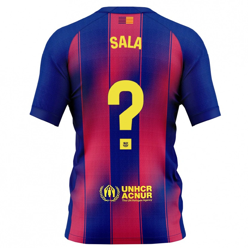 Danxen Kinderen Gerard Sala #0 Blauw Rood Thuisshirt Thuistenue 2025/26 T-Shirt