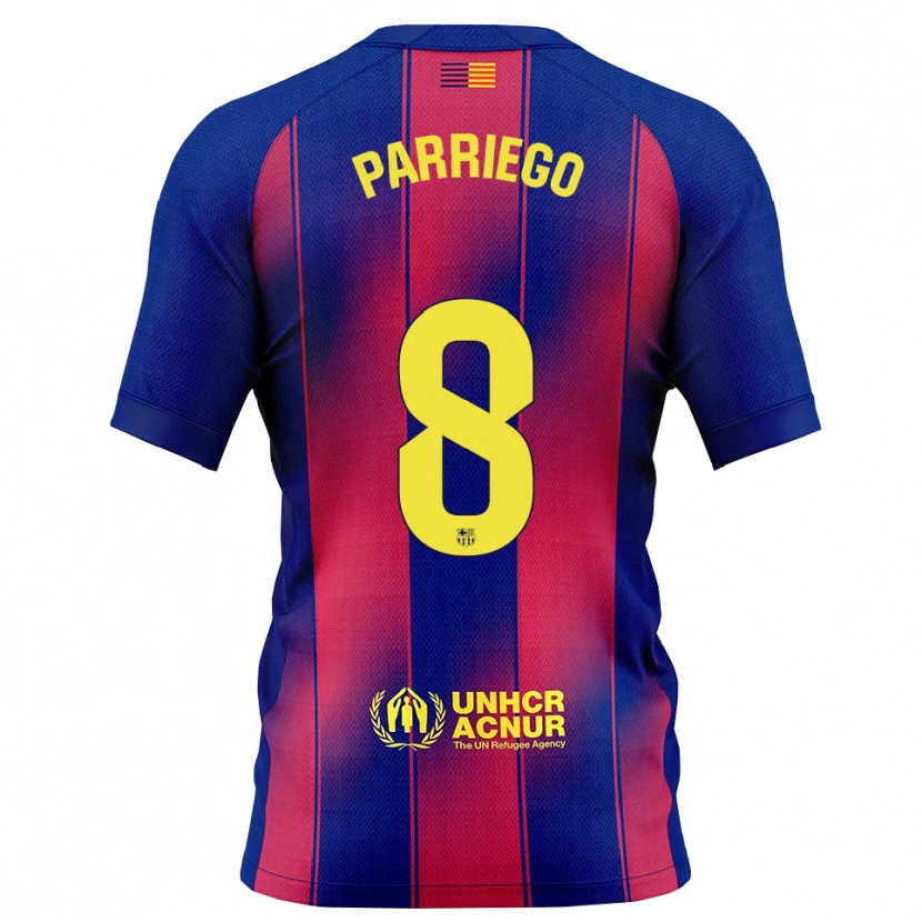Danxen Kinderen Marcos Parriego #8 Blauw Rood Thuisshirt Thuistenue 2025/26 T-Shirt