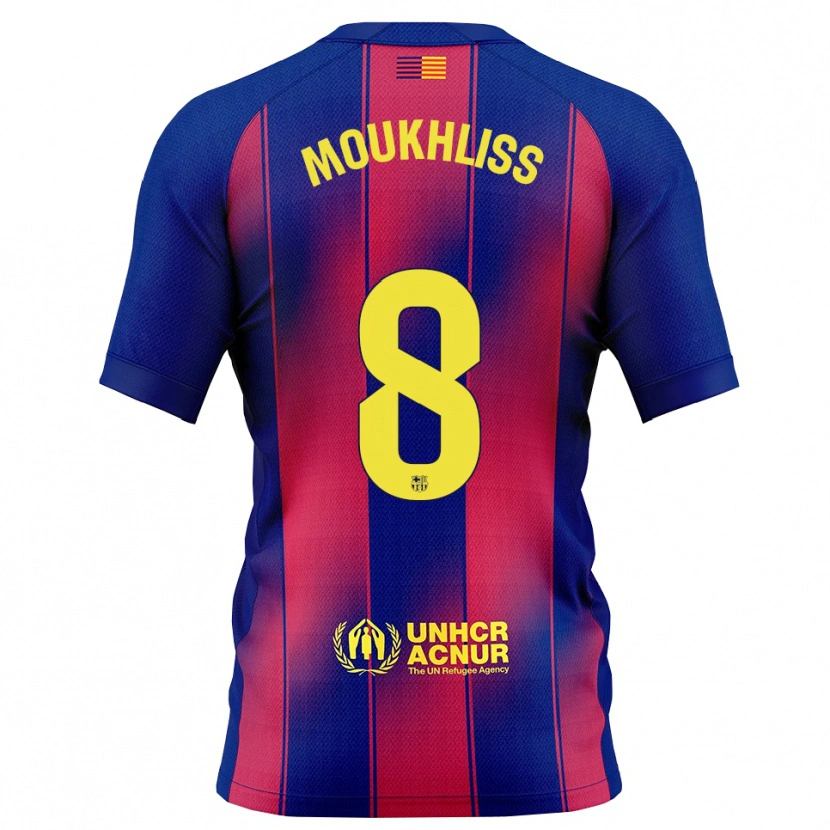 Danxen Kinderen Moha Moukhliss #8 Blauw Rood Thuisshirt Thuistenue 2025/26 T-Shirt