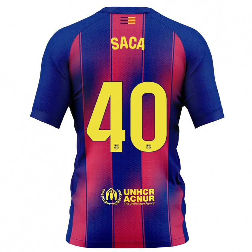 Danxen Kinderen Leo Saca #40 Blauw Rood Thuisshirt Thuistenue 2025/26 T-Shirt