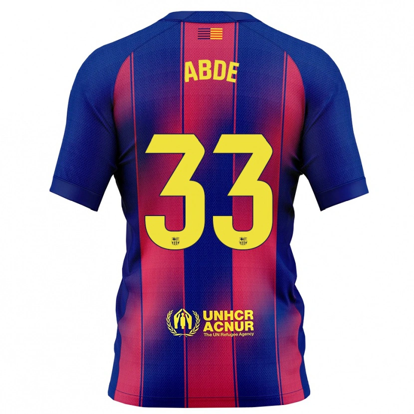 Danxen Kinderen Ez Abde #33 Blauw Rood Thuisshirt Thuistenue 2025/26 T-Shirt