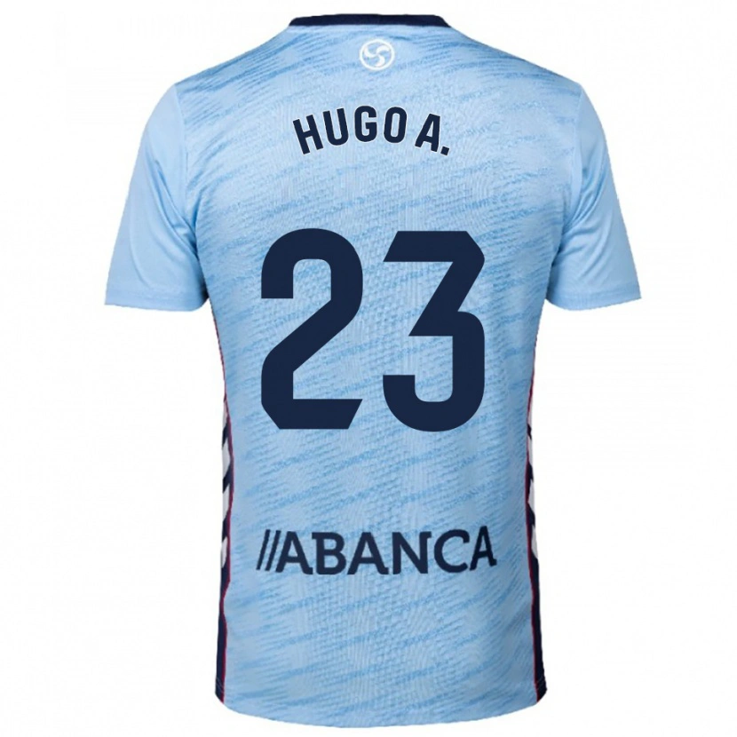 Danxen Kinderen Hugo Álvarez #23 Hemelsblauw Rood Thuisshirt Thuistenue 2025/26 T-Shirt