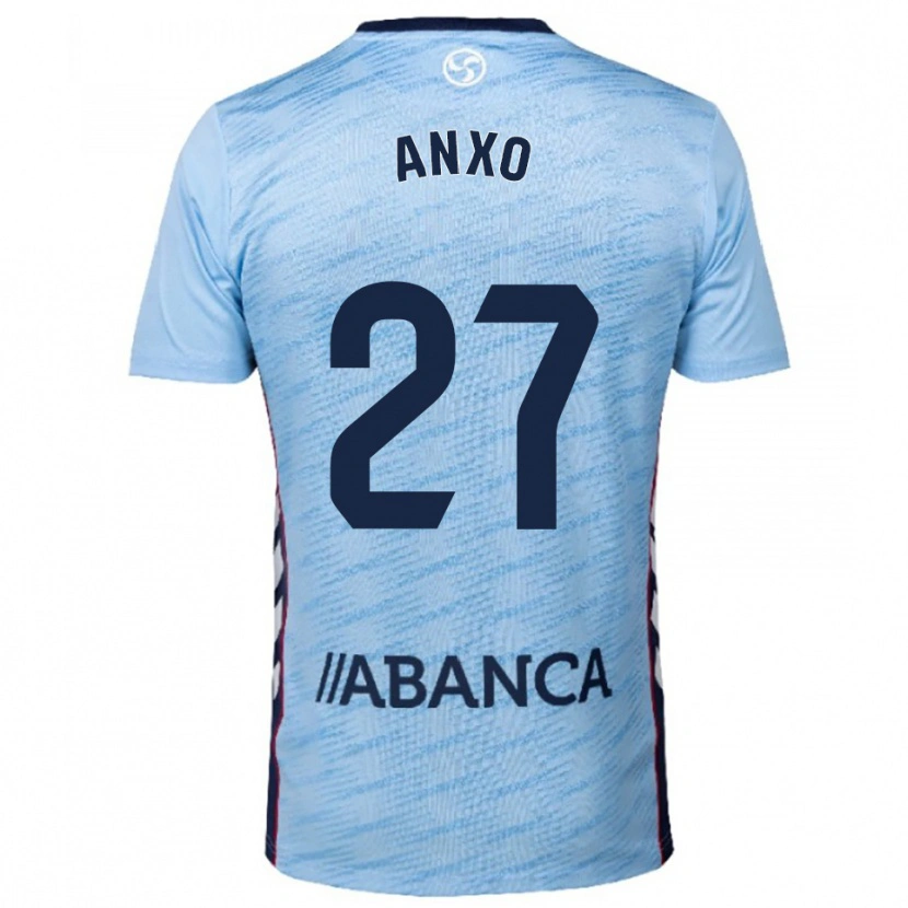 Danxen Kinderen Anxo Rodríguez #27 Hemelsblauw Rood Thuisshirt Thuistenue 2025/26 T-Shirt