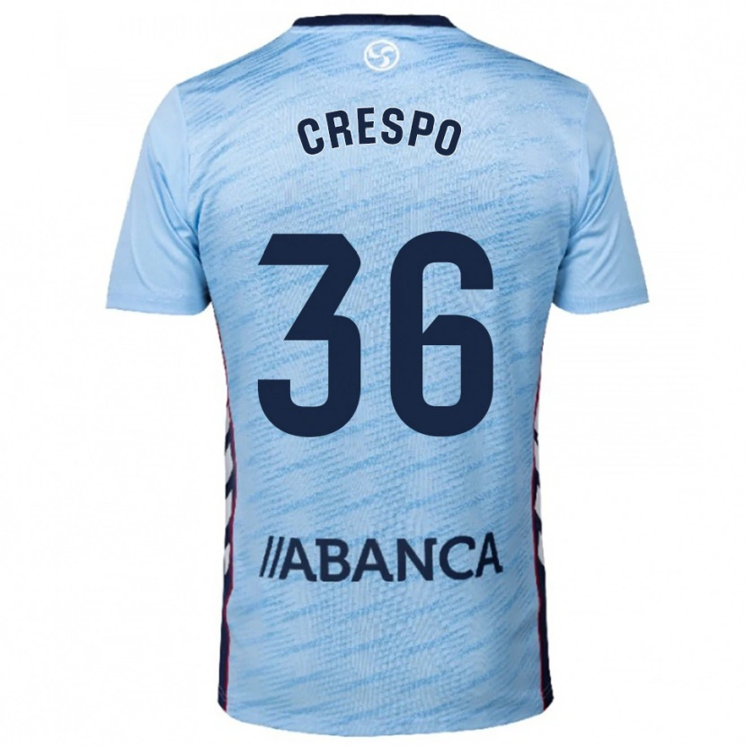 Danxen Kinderen Yoel Crespo #36 Hemelsblauw Rood Thuisshirt Thuistenue 2025/26 T-Shirt