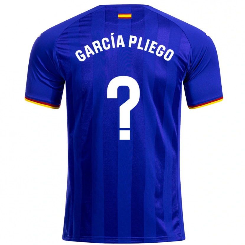 Danxen Kinderen Hugo García Pliego #0 Blauw Rood Geel Thuisshirt Thuistenue 2025/26 T-Shirt