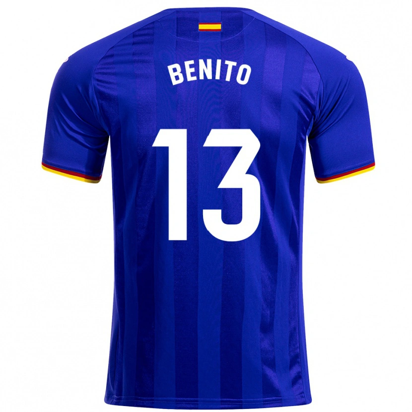 Danxen Kinderen Jorge Benito #13 Blauw Rood Geel Thuisshirt Thuistenue 2025/26 T-Shirt