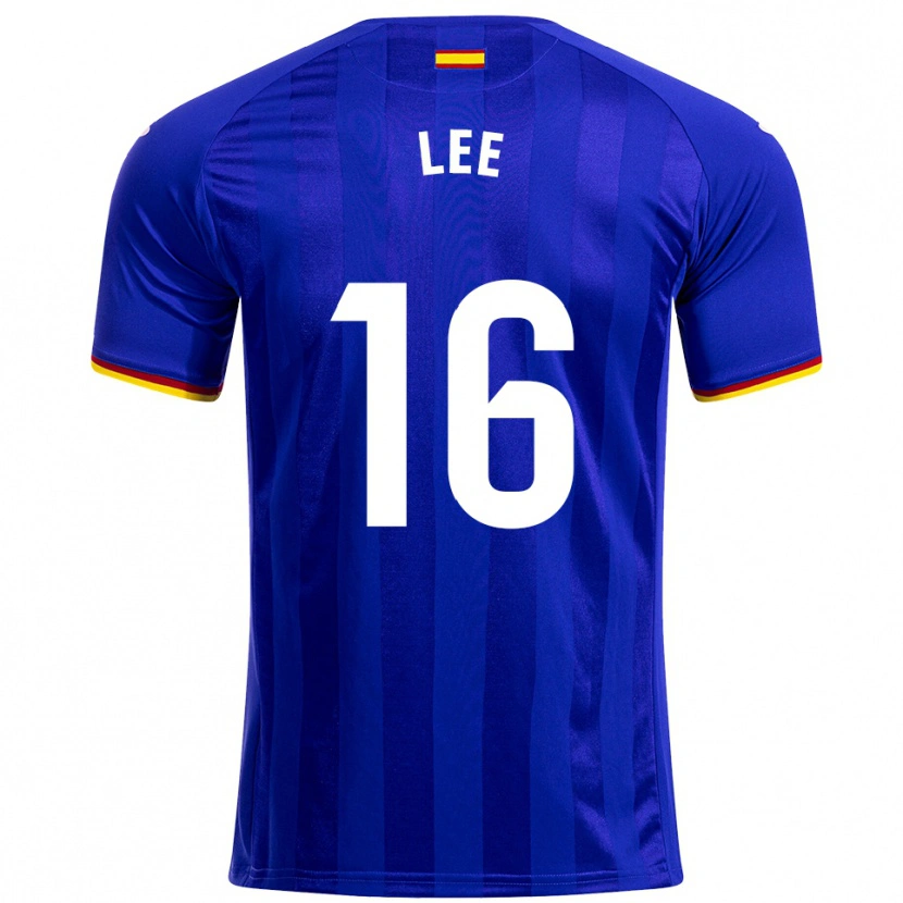 Danxen Kinderen Sang-Min Lee #16 Blauw Rood Geel Thuisshirt Thuistenue 2025/26 T-Shirt