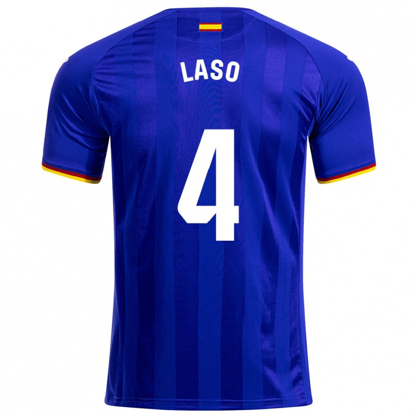Danxen Kinderen Lucas Laso #4 Blauw Rood Geel Thuisshirt Thuistenue 2025/26 T-Shirt