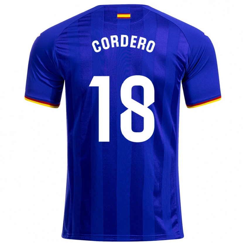 Danxen Kinderen Alberto Cordero #18 Blauw Rood Geel Thuisshirt Thuistenue 2025/26 T-Shirt