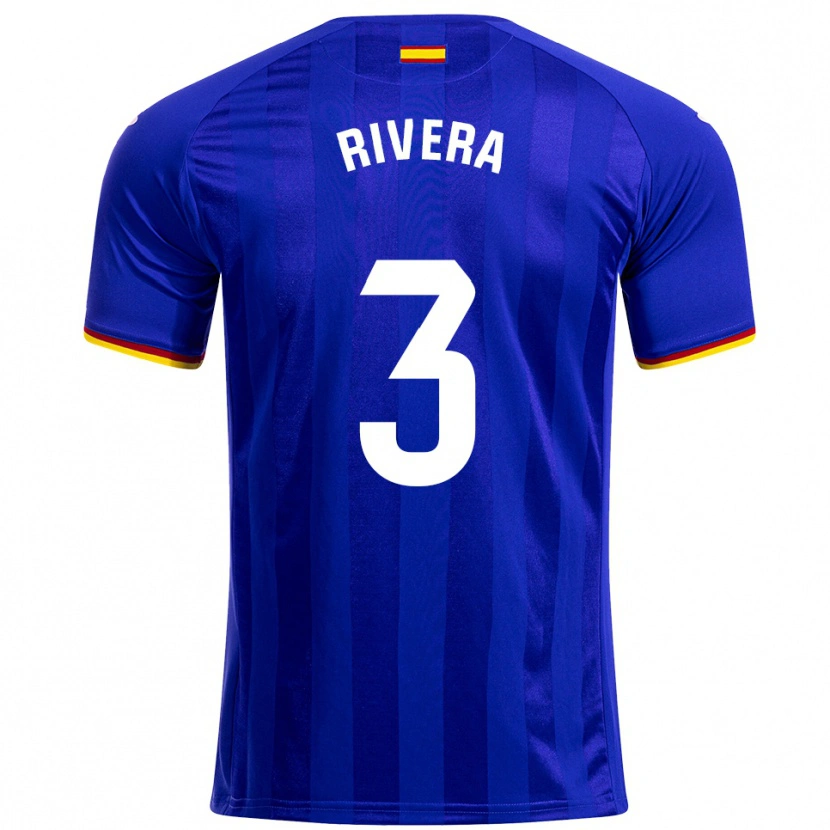 Danxen Kinderen Gorka Rivera #3 Blauw Rood Geel Thuisshirt Thuistenue 2025/26 T-Shirt