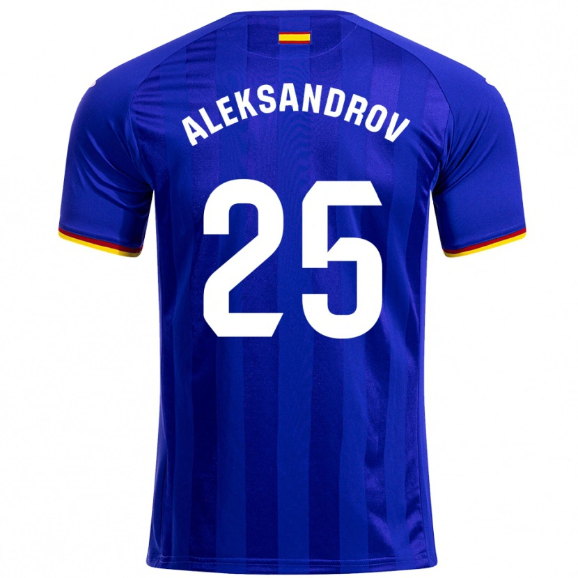 Danxen Kinderen Mykyta Aleksandrov #25 Blauw Rood Geel Thuisshirt Thuistenue 2025/26 T-Shirt
