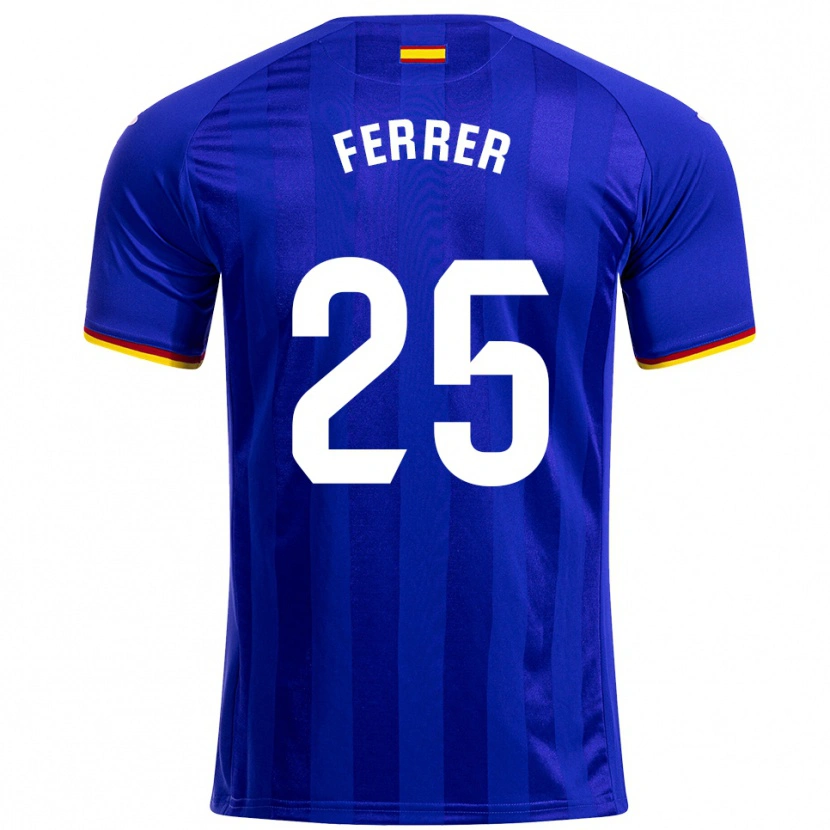 Danxen Kinderen Diego Ferrer #25 Blauw Rood Geel Thuisshirt Thuistenue 2025/26 T-Shirt