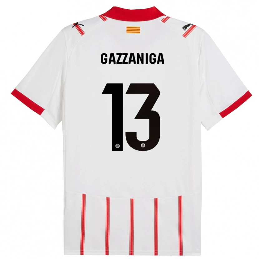 Danxen Kinderen Paulo Gazzaniga #13 Wit Rood Thuisshirt Thuistenue 2025/26 T-Shirt