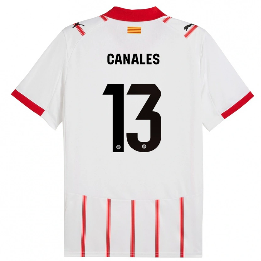 Danxen Kinderen Juanvi Canales #13 Wit Rood Thuisshirt Thuistenue 2025/26 T-Shirt