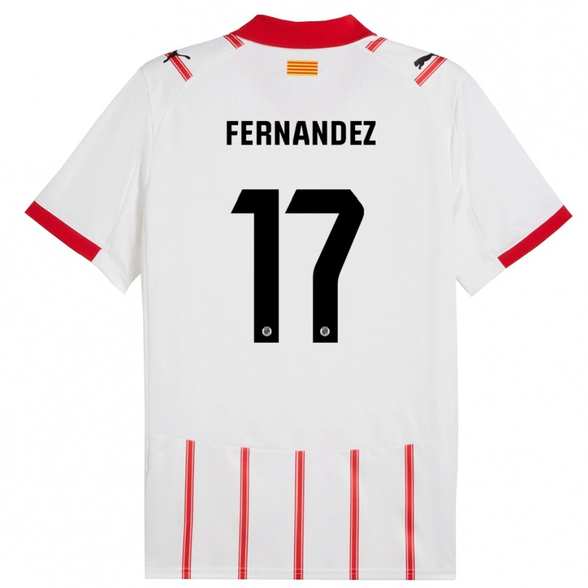Danxen Kinderen Daniel Fernández #17 Wit Rood Thuisshirt Thuistenue 2025/26 T-Shirt