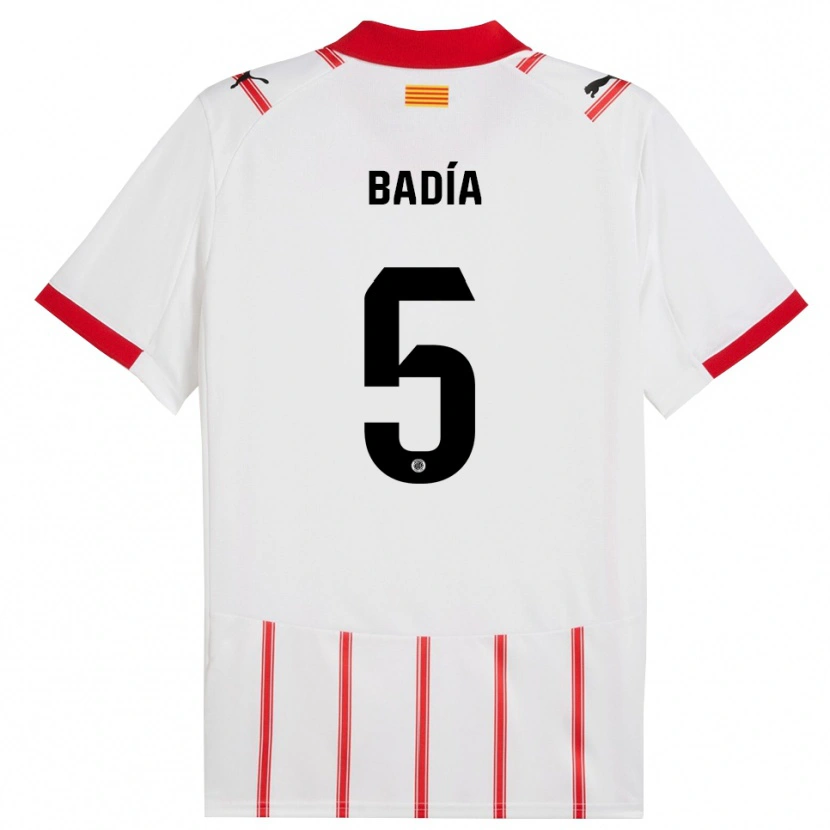 Danxen Kinderen Guillem Badia #5 Wit Rood Thuisshirt Thuistenue 2025/26 T-Shirt
