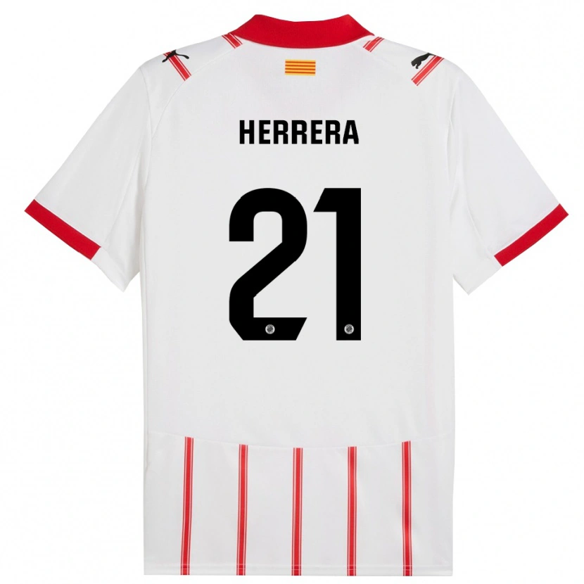 Danxen Kinderen Yangel Herrera #21 Wit Rood Thuisshirt Thuistenue 2025/26 T-Shirt