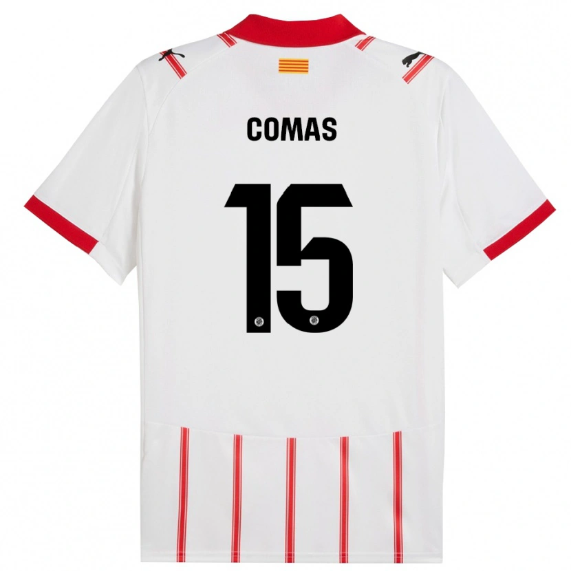 Danxen Kinderen Oriol Comas #15 Wit Rood Thuisshirt Thuistenue 2025/26 T-Shirt