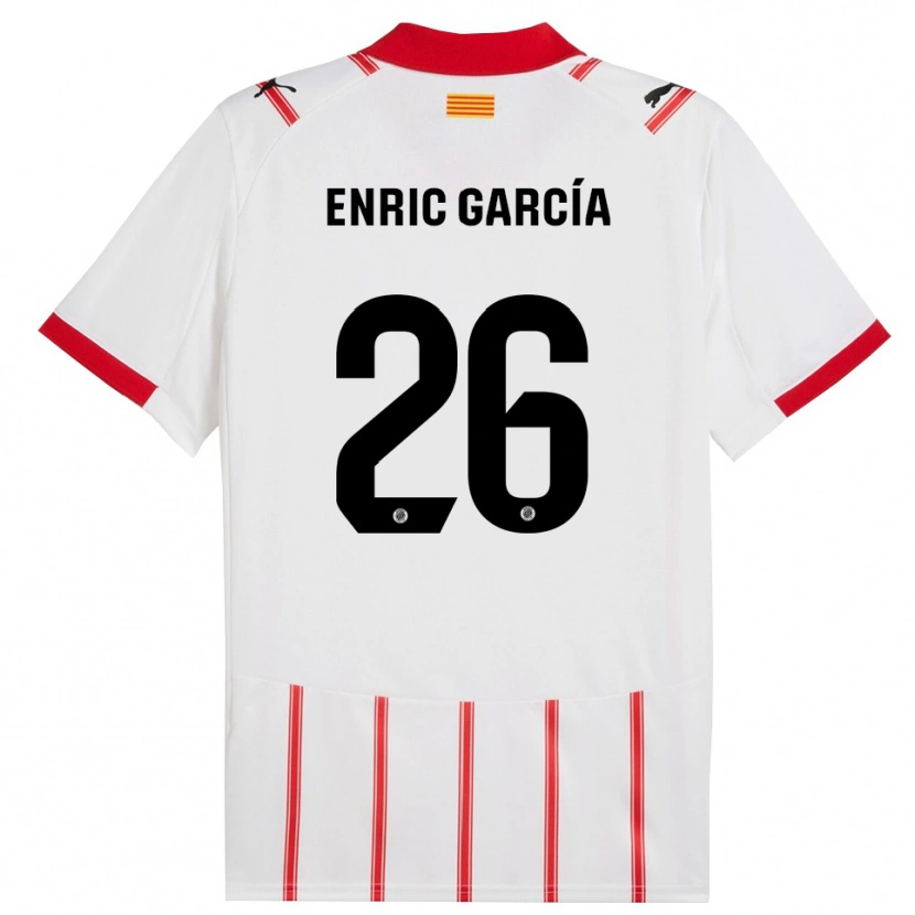 Danxen Kinderen Enric García #26 Wit Rood Thuisshirt Thuistenue 2025/26 T-Shirt