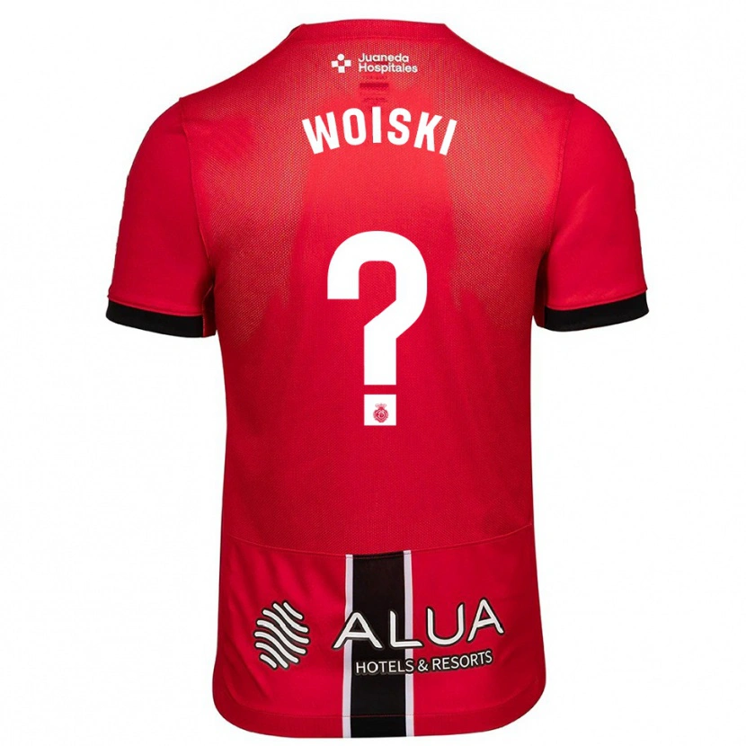 Danxen Kinderen Alex Woiski #0 Rood Zwart Thuisshirt Thuistenue 2025/26 T-Shirt