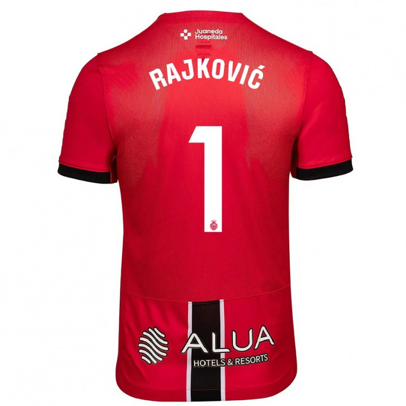 Danxen Kinderen Predrag Rajkovic #1 Rood Zwart Thuisshirt Thuistenue 2025/26 T-Shirt